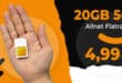 Monatlich kündbar – 20GB 5G Allnet Flatrate nur 4.99 Euro monatlich – 9.99€ Anschlusspreis