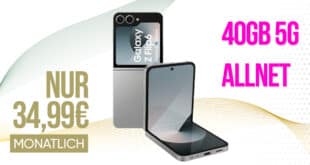Samsung Galaxy Z Flip 6 für einmalig 139 Euro mit 40GB Allnet Flat und 150 Euro Wechselbonus nur 34.99 Euro monatlich