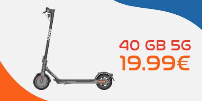 Navee Easyride 20 E-Scooter mit 40GB Allnet Flat und 150 Euro Wechselbonus nur 19.99 Euro monatlich