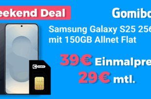 Samsung Galaxy S25 256GB für einmalig 39 Euro mit 150GB Allnet Flat nur 29 Euro monatlich