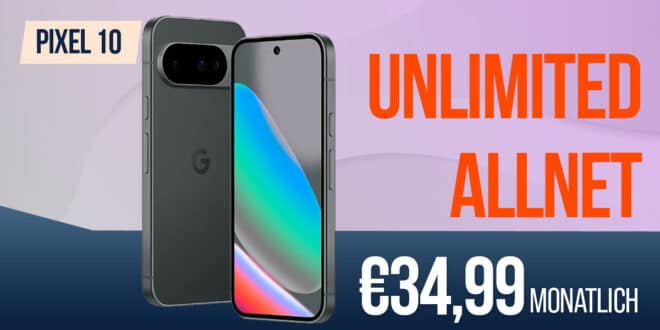 Google Pixel 10 für einmalig 99 Euro mit o2 Mobile Unlimited on Demand und 100 Euro Wechselbonus nur 34.99 Euro monatlich
