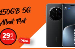 Honor Magic 7 Pro für einmalig 29 Euro mit 150GB Allnet Flat nur 29.99 Euro monatlich