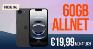 iPhone 16e & Apple USB-C Power Adapter 20W Charger für einmalig 79 Euro mit 60GB Allnet Flat nur 19.99 Euro monatlich