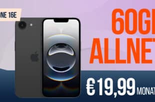 iPhone 16e & Apple USB-C Power Adapter 20W Charger für einmalig 79 Euro mit 60GB Allnet Flat nur 19.99 Euro monatlich