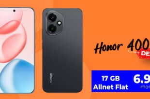 Honor 400 für einmalig 29 Euro mit 17GB Allnet Flat nur 6.99 Euro monatlich