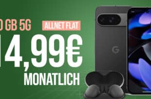 GOOGLE Pixel 9 & Buds A für einmalig 29 Euro mit 20GB Allnet Flat und 50 Euro Wechselbonus nur 14.99 Euro monatlich