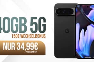 Google Pixel 9 Pro für einmalig 59 Euro mit 40GB Allnet Flat und 150 Euro Wechselbonus nur 34.99 Euro monatlich