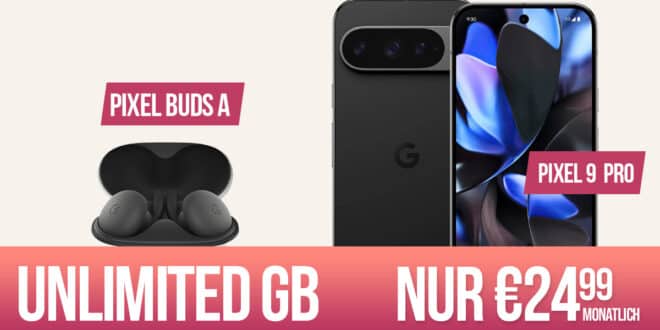 Google Pixel 9 Pro & Pixel Buds A für einmalig 29 Euro mit o2 unlimited on demand nur 24.99 Euro monatlich