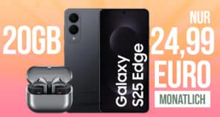 Samsung Galaxy S25 Edge -512GB- & Galaxy Buds3 Pro für einmalig 49 Euro mit 20GB Telekom oder 30GB Vodafone nur 24.99 Euro monatlich