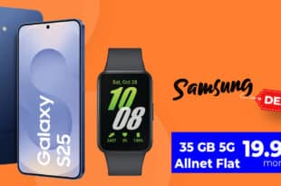 Samsung Galaxy S25 & Galaxy Fit3 für einmalig 29 Euro mit 35GB Allnet Flat nur 19.99 Euro monatlich