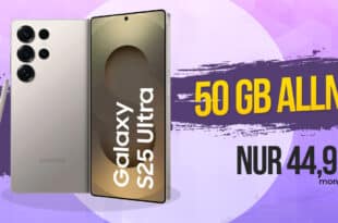 Samsung Galaxy S25 Ultra mit 50GB Telekom Allnet Flat und 150 Euro Wechselbonus nur 44.95 Euro monatlich