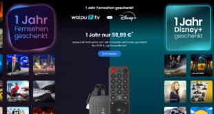 waipu.tv 4K Stick mit Perfect Plus & Disney+ Jahrespaket für nur 59.99 Euro
