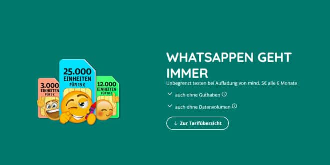 WhatsApp SIM – Flexible Prepaid-Tarife mit unbegrenztem WhatsApp