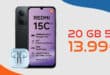 Xiaomi Redmi 15C & Redmi Buds 6 Active mit 20GB Allnet Flat nur 13.99 Euro monatlich
