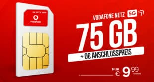 Allnet Flat 75GB 5G im Vodafone Netz nur 9.99 Euro monatlich
