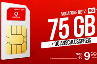 Allnet Flat 75GB 5G im Vodafone Netz nur 9.99 Euro monatlich