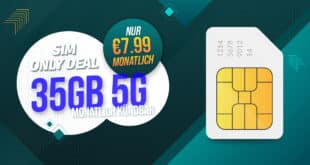 Monatlich kündbar - 35GB Allnet Flatrate nur 7.99 Euro monatlich