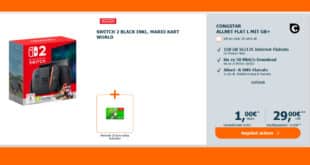 Nintendo Switch 2 inkl. Mario Kart World & Nintendo 25 Euro eShop Gutschein mit 150GB Allnet Flat für 29 Euro monatlich