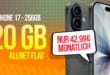iPhone 17 für einmalig 49.99 Euro mit 20GB Allnet Flatrate nur 42.99 Euro monatlich