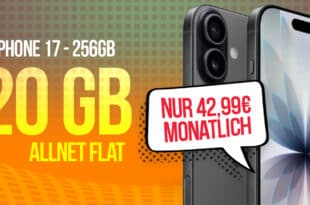 iPhone 17 für einmalig 49.99 Euro mit 20GB Allnet Flatrate nur 42.99 Euro monatlich