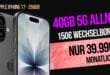 iPhone 17 für einmalig 289 Euro mit 40GB Allnet Flat und 150 Euro Wechselbonus nur 39.99 Euro monatlich
