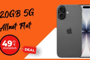 iPhone 17 mit 20GB Allnet Flat für 49.99 Euro monatlich - 30GB Allnet Flat für 50.99 Euro monatlich