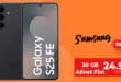 Samsung Galaxy S25 FE 256GB mit 30GB Allnet Flat und 50 Euro Wechselbonus nur 24.99 Euro monatlich