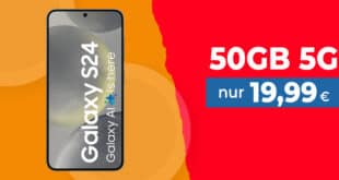 Samsung Galaxy S24 256GB für einmalig 59 Euro mit 50GB Allnet Flat und 50 Euro Wechselbonus nur 19.99 Euro monatlich