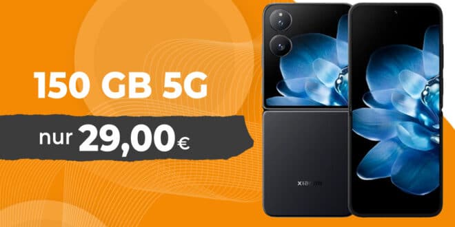 Xiaomi Mix Flip 512GB für einmalig 29 Euro mit 150GB Allnet Flat nur 29 Euro monatlich