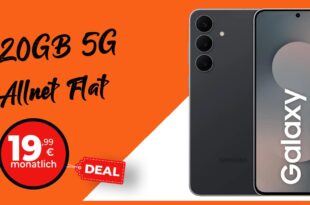 Samsung Galaxy S25 FE 256GB für einmalig 54 Euro (bei Einsendung Altgerät) mit 20GB Allnet Flat nur 19.99 Euro monatlich