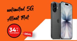 iPhone 17 für einmalig 309.99 Euro mit o2 unlimited Allnet Flat und 150 Euro Bonus nur 34.99 Euro monatlich