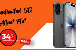 iPhone 17 für einmalig 309.99 Euro mit o2 unlimited Allnet Flat und 150 Euro Bonus nur 34.99 Euro monatlich