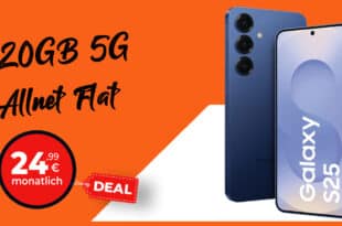 Samsung Galaxy S25 für einmalig 49 Euro mit 20GB Allnet Telekom oder 30GB Allnet Vodafone nur 24.99 Euro monatlich