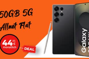 Samsung Galaxy S25 Ultra 512GB für einmalig 39 Euro mit 50GB Allnet Flat und 150 Euro Wechselbonus nur 44.95 Euro monatlich