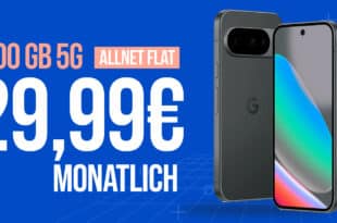 Google Pixel 10 für einmalig 49 Euro (Einsendung Altgerät) mit 300GB Allnet Flat und 150 Euro Bonus nur 29.99 Euro monatlich
