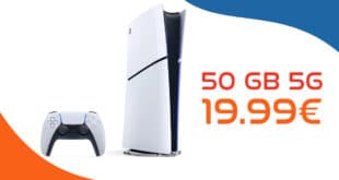 PS5 PlayStation 5 Slim – Digital Edition mit 50GB Allnet Flat und 50 Euro Wechselbonus nur 19.99 Euro monatlich