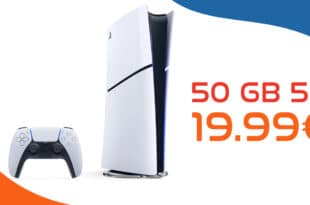 PS5 PlayStation 5 Slim – Digital Edition mit 50GB Allnet Flat und 50 Euro Wechselbonus nur 19.99 Euro monatlich