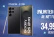 Samsung Galaxy S25 Ultra 512GB für einmalig 279 Euro mit unlimited Allnet Flat und 150 Euro Bonus nur 34.99 Euro monatlich