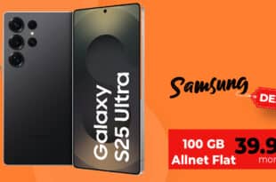 Samsung Galaxy S25 Ultra für einmalig 49 Euro mit 100GB Allnet Flat nur 39.99 Euro monatlich