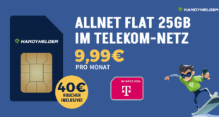 25GB Telekom Allnet Flat für 9.99 Euro monatlich + 40€ Gutschein!