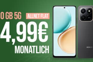 Honor 400 Smart für einmalig 29 Euro mit 10GB Allnet Flatrate nur 4.99 Euro monatlich