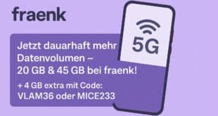 fraenk erhöht dauerhaft das Datenvolumen – mehr GB ohne Aufpreis!