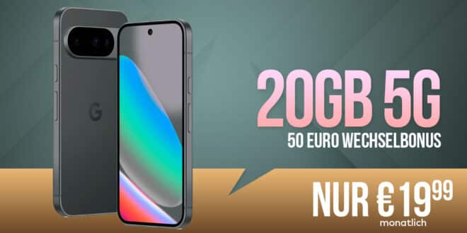 Google Pixel 10 für einmalig 151 Euro mit 20GB Allnet Flat und 50 Euro Wechselbonus nur 19.99 Euro monatlich