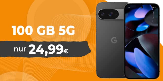 Google Pixel 9 für einmalig 49 Euro mit 100GB Allnet Flat und 150 Euro Bonus nur 24.99 Euro monatlich