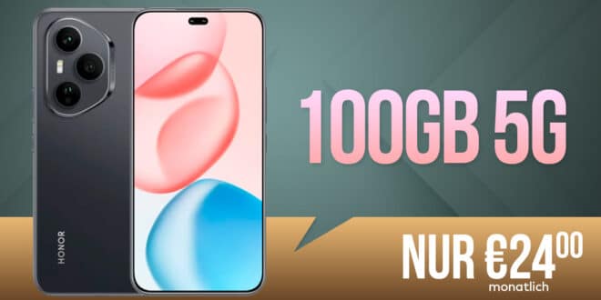 Honor 400 Pro für einmalig 39 Euro mit 100GB Allnet Flat nur 24 Euro monatlich