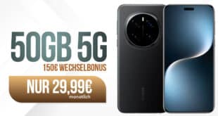 Honor Magic7 Pro 512GB für einmalig 189 Euro mit 50GB Allnet Flat und 150 Euro Wechselbonus nur 29.99 Euro monatlich