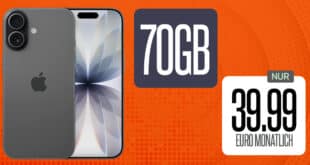 iPhone 17 für einmalig 149.99 Euro mit 70GB Allnet Flat nur 39.99 Euro monatlich – kein Anschlusspreis – DealAmigo gibt 8 Euro Cashback
