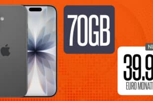 iPhone 17 für einmalig 149.99 Euro mit 70GB Allnet Flat nur 39.99 Euro monatlich – kein Anschlusspreis – DealAmigo gibt 8 Euro Cashback