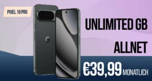 Google Pixel 10 Pro für einmalig 29 Euro mit unlimited Allnet Flat und 150 Euro Bonus nur 39.99 Euro monatlich