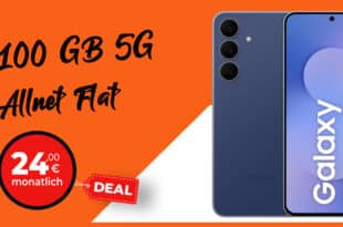 Samsung Galaxy S25 FE mit 100GB Allnet Flat nur 24 Euro monatlich - 128GB einmalig 19 Euro und 256GB einmalig 79 Euro